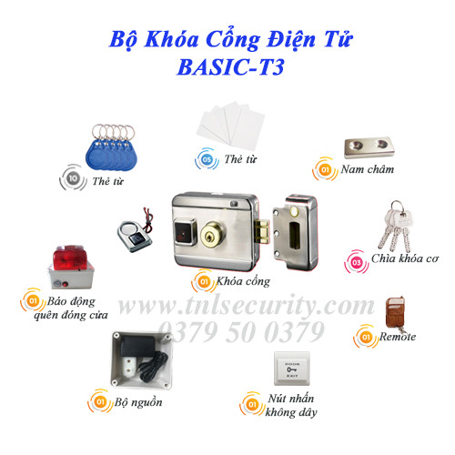 Bộ khóa cổng điện tử BASIC-T3 Bộ khóa cổng điện tử BASIC-T3